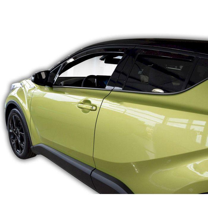 Déflecteurs d'air - Toyota C-HR (2016-2023) - 4 pièces - Acrylique teinté noir - Montage facile