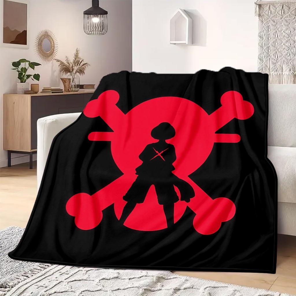ONE PIECE Monkey D. Luffy Print Blanket Warm Comfortable Flannel Blanket Suitable for Bedrooms,Sofas, Beds,Chairs -QIAO104