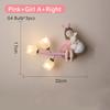 Girl Rabbit Wall Lamps Children's Room Wall Light for Bedroom Bedside Hallway Lighting G4 LED Flower Decorative Night Lamps
