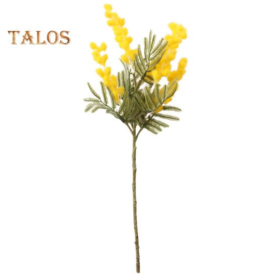 

Имитация цветка, не выцветающий атмосферный реквизит, яркий премиальный плетень акации, искусственный цветок, домашний декор жёлтый