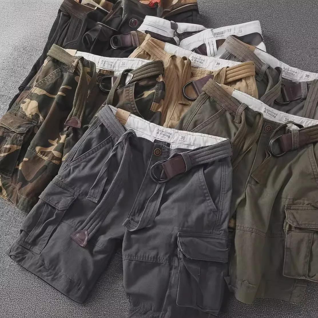 

Men s Trendy Military Green Casual Shorts 32