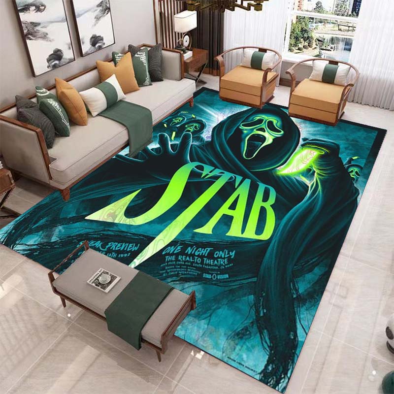 Horror Halloween Carpet for Living Room Home Decoration Sofa Coffee Table Area Rugs Mat Bathroom Non-slip Floor Mat