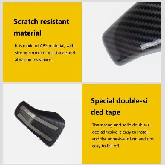 Carbon Fiber Style Rear Ceiling Roof Hook Cover Trim For Dodge Challenger 2015+