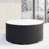 Round Garden Furniture Cover, Waterproof Garden Table Cover, 420D Heavy Duty Oxford for Outdoor, Dia.214 x 70 cm, Black