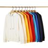 Couple's Casual Solid Color Hooded Sweatshirt - Heavyweight 320g Pure Cotton, Long Sleeve, for Spring and Autumn.