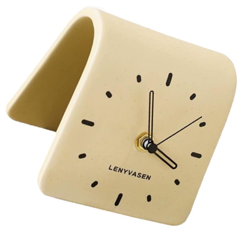 M-Modern-Desktop Clock Simplicity Desk Clock Home Decoration Living Room Bedside Silent Desk Clock