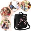 Sakura Japanese Cherry Blossom Insulated Lunch Bag with Shoulder Strap Portable Thermal Bento Tote Bag for Work Travel Picnic