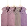 Women's Fleece-Lined Vest for Autumn/Winter - Cozy Outerwear for Grandmas and Moms