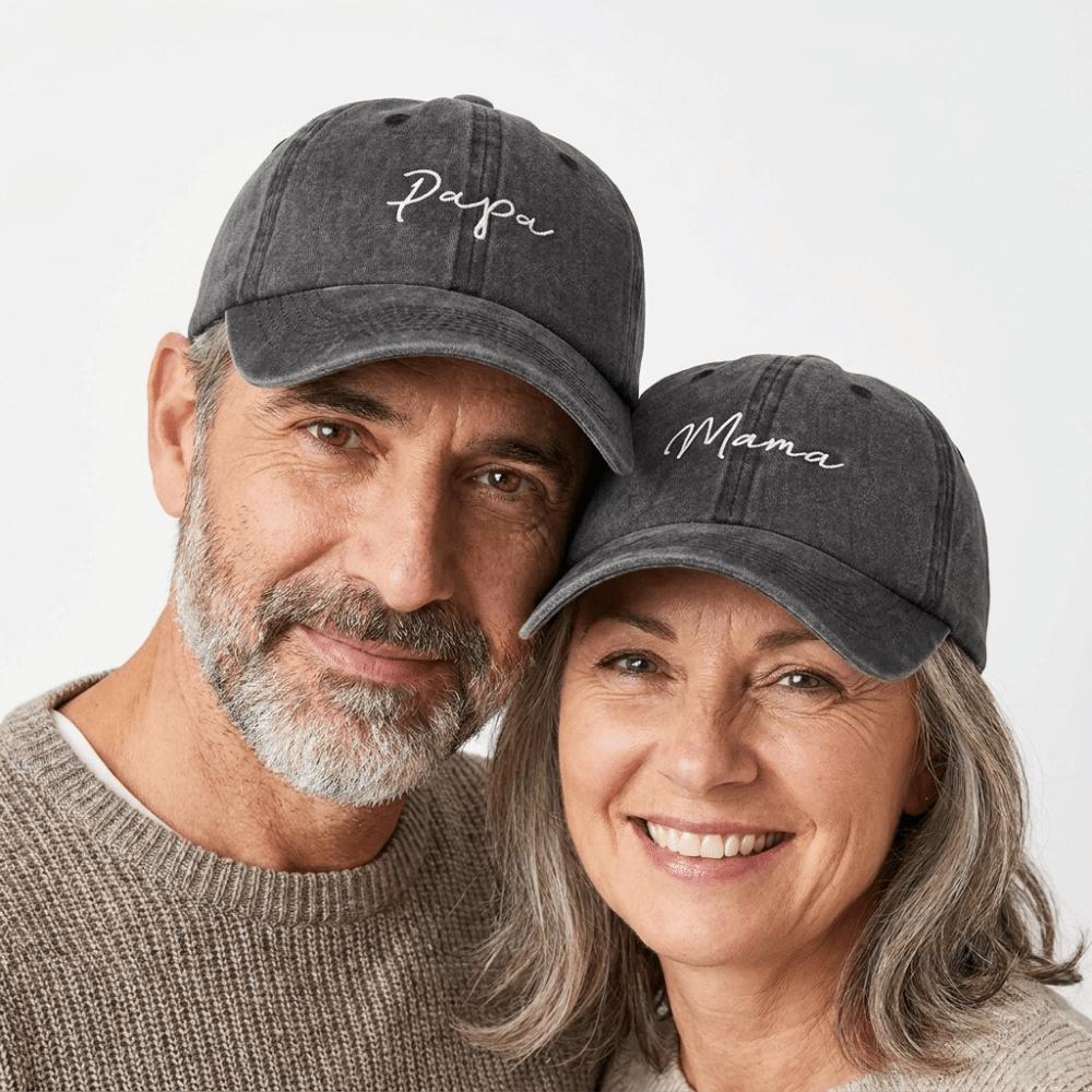 Vintage Parents Couple Baseball Hats Washed Cotton Baseball Cap Fashion Dad Hat  Gift