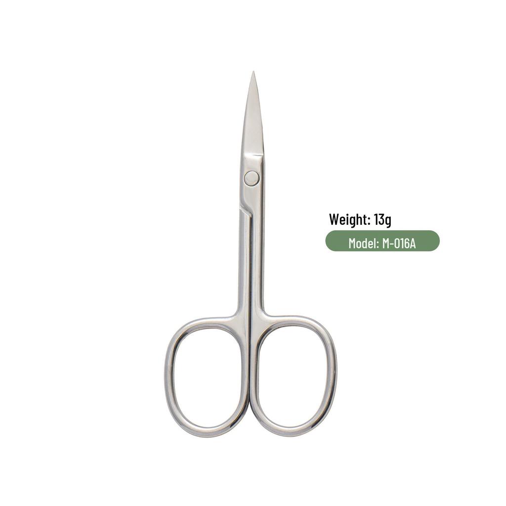 Stainless Steel Dual-Tip Trimmer Scissors for Eyebrows, Eyelashes, and Nose Hair