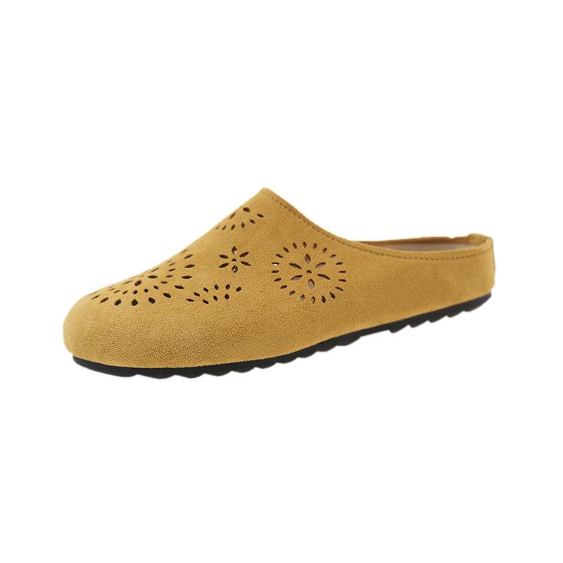 Hollow bag head half slippers women's summer 2025 Boken new outer wear thick-soled casual cool slippers versatile soft bottom