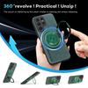 For Magsafe Magnetic 360°Rotat Metal Car Bracket Ring Leather Phone Case For Samsung S25 Ultra S23 S20 S21 S22 S24 Ultra Plus FE