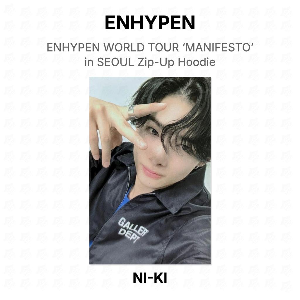 ENHYPEN WORLD TOUR ‘MANIFESTO’ in SEOUL Reißverschluss-Hoodie Offizielle Fotokarte
