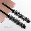 Lace Butterfly Bra Straps 1 Pair Faux Pearl Adjustable Buckle Non-slip for Backless Cocktail Dress Party