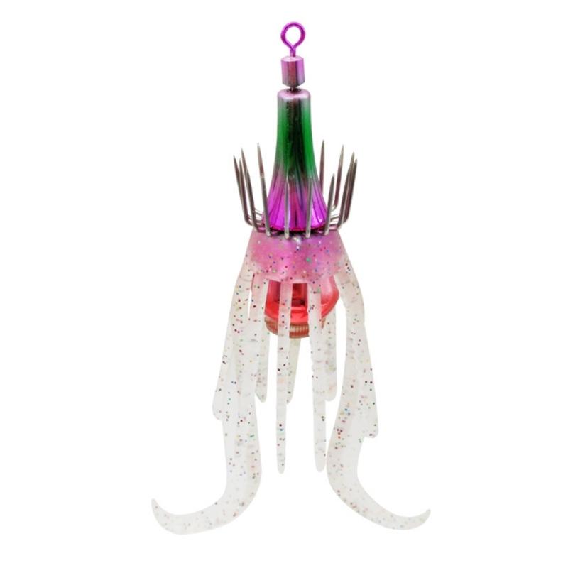 Night Fishing LED Squid Attractor Plastic Glowing Squid Lure LED Light for Deep Water Fishing And Night time Use