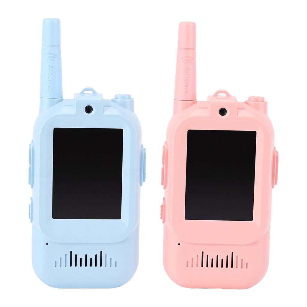 Kids Video Intercom 2.4G WiFi 600m Range 2.0 Inch Screen Rechargeable Video Call Toy with Voice Changer