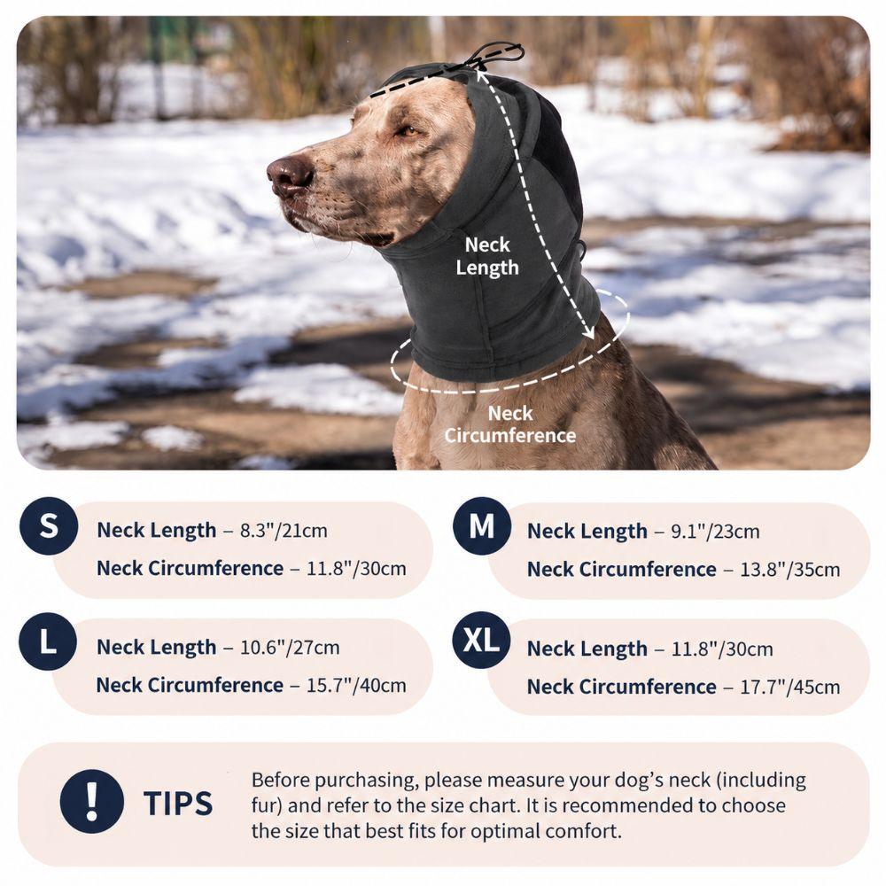 Thickened Dog Ear Muffs Breathable Dog Calming Hoodie Comfortable Quiet Ears Cover  Storms