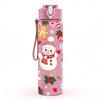 1PC Santa Gnome Snow Christmas Pattern Print 750ml Color Plastic Sports Water Bottle Leakproof Flip Straw Lid Suitable for Sports Office Home Use