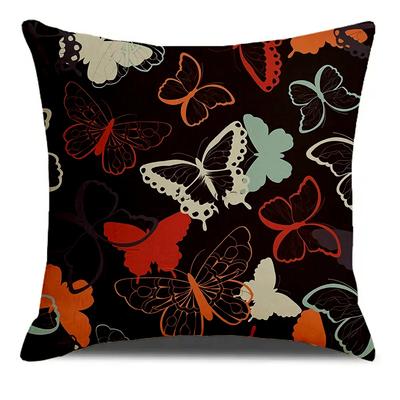 Bunte Schmetterling Rosa Grün Muster Gedruckt Weicher Quadratischer Kissenbezug Mischung Kissenbezug Kissenbezug Wohnzimmer Heimdeko