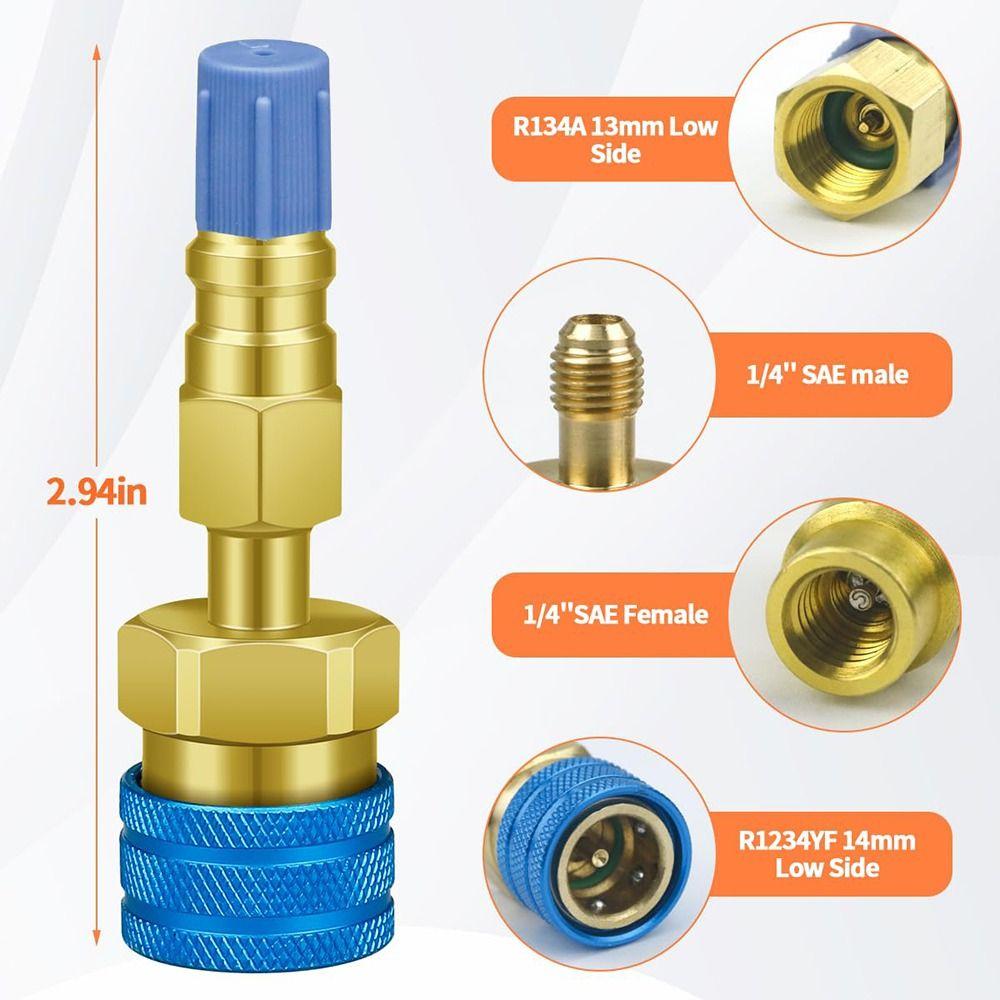 1/2Pcs Prevent Leakage Refrigerant Quick Couplers Kit  Car Air Conditioner