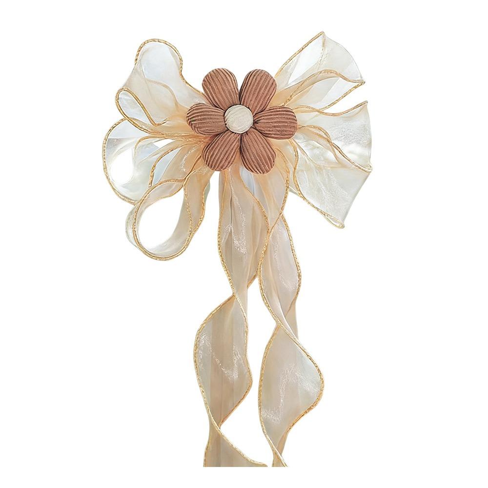 Organza Material Curtain Tieback Pink Tulip Bow Drapery Tieback Living Room Window