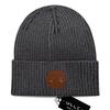 Herbst und Winter lu Modische hochwertige Wollmütze mit Schriftzug, Europäischer und Amerikanischer lässiger warmer Beanie, Strickmütze für Damen und Herren