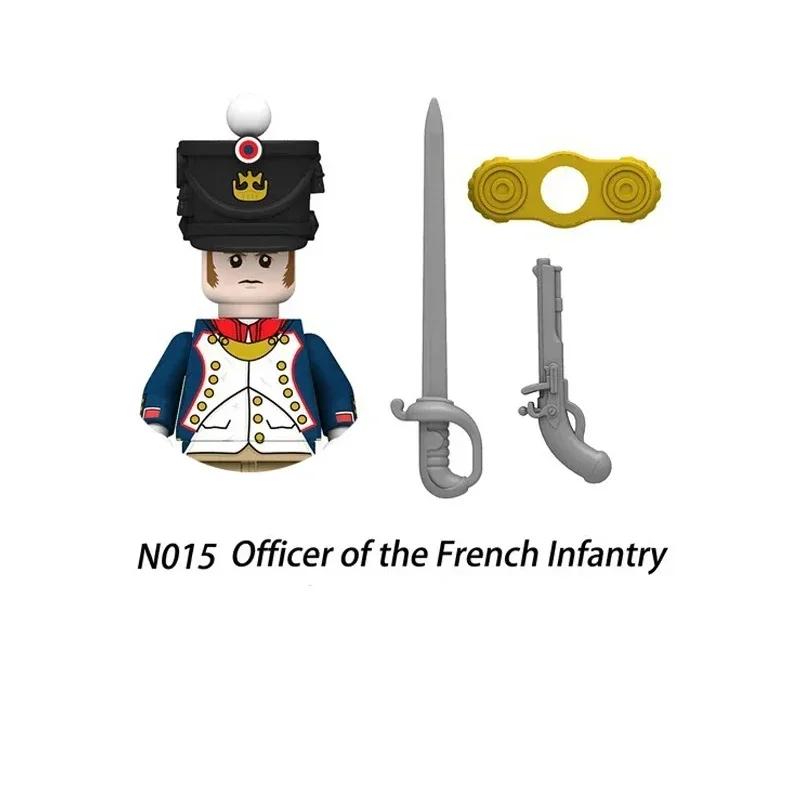 1 KS/Napoleonské války Vojáci Stavební kostky WW2 Figurky Francouzský Britský Fyzilír Pušky Zbraně Hračky Pro Děti