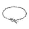 DIESEL Stainless Steel Lobster Hook or Closure Stainless No Gemstones Men's Fold-Over Bracelet, Length 185mm, Width 28mm, Height 8.5mm, Steel,