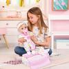 Realistic Girl Baby Doll with Accessories & Clothes Blanket Carrier Bassinet Bed Pacifier Newborn Nursery Toys Gift for Toddlers