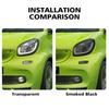 For Smart Fortwo 453 2014-2024 Smoke Black High-Gloss Pre-Cut Headlight Protection Film TPU PPF Anti-Scratch Car Vinyl Wrap Kit