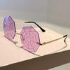 Lunettes de soleil non polarisées en forme de toile d'araignée pour hommes, sans monture, élégantes, amusantes, décoratives, pour femmes, tendance, chic, design de marque, lunettes de soleil rave