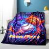 1PC Custom Name Sports Ball Celebration flannel blanket versatile,all-season throw suitable for the living room,bedroom,camping,travel,and gift