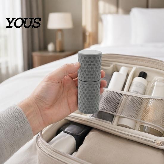 Office Storage Solution 3D Printed Cotton Swab Organizer Box, Sealed with Dustproof & Moisture-Proof Lid, Plastic Bin Lid Honeycomb Texture
