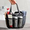 2Pcs Portable Black&Grey Shower Bag Basket Room Essentials Large Capacity Beach Bag Quick Dry Mesh Shower Bag College Dorm