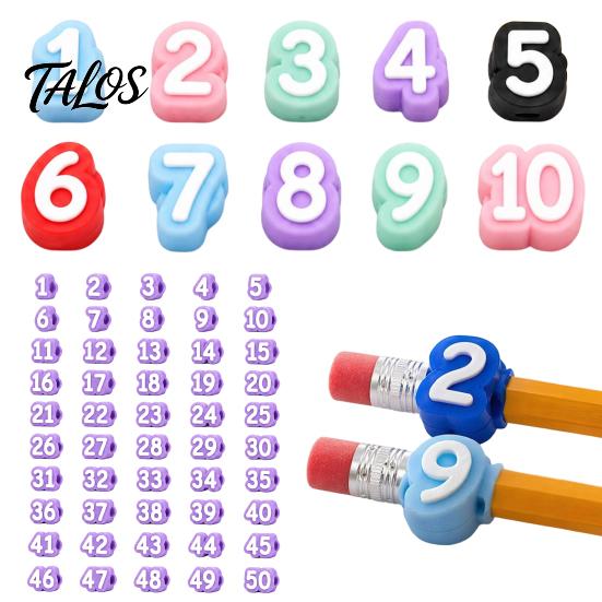 Pencil Identification System 1-20/1-30/1-50 Numbered Toppers, Reusable Classroom Labels Topper for Teachers, Tracking Markers School Organization