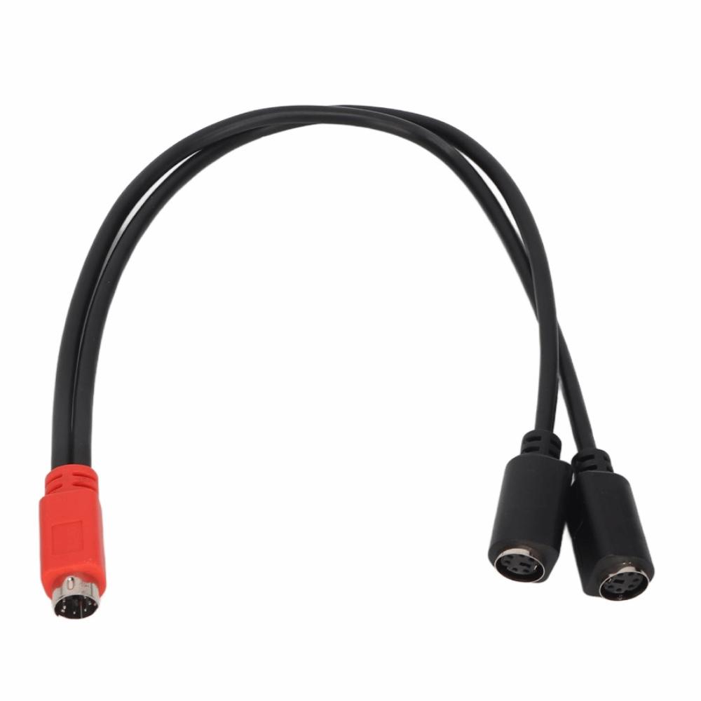 Easy to Bend Extension Splitter Y Cable Male to 2 Female Keyboard Mouse Cord Mouse Connection 0.3m
