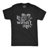 Mens It Wasn't Me T Shirt Funny Angel Devil Skeleton Halloween Graphic Tee