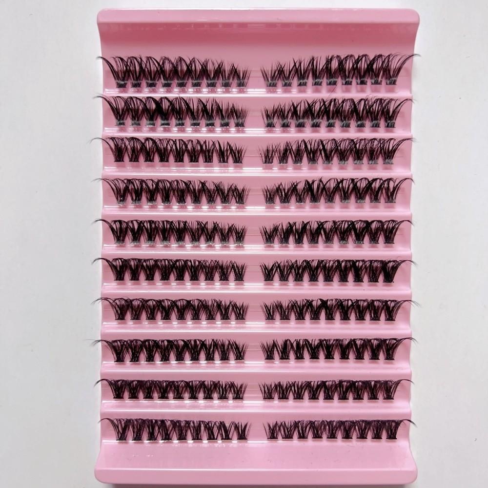3D Mink Effect Cluster Lashes 8-16mm Volume Lash New Faux Mink Eyelashes for Women