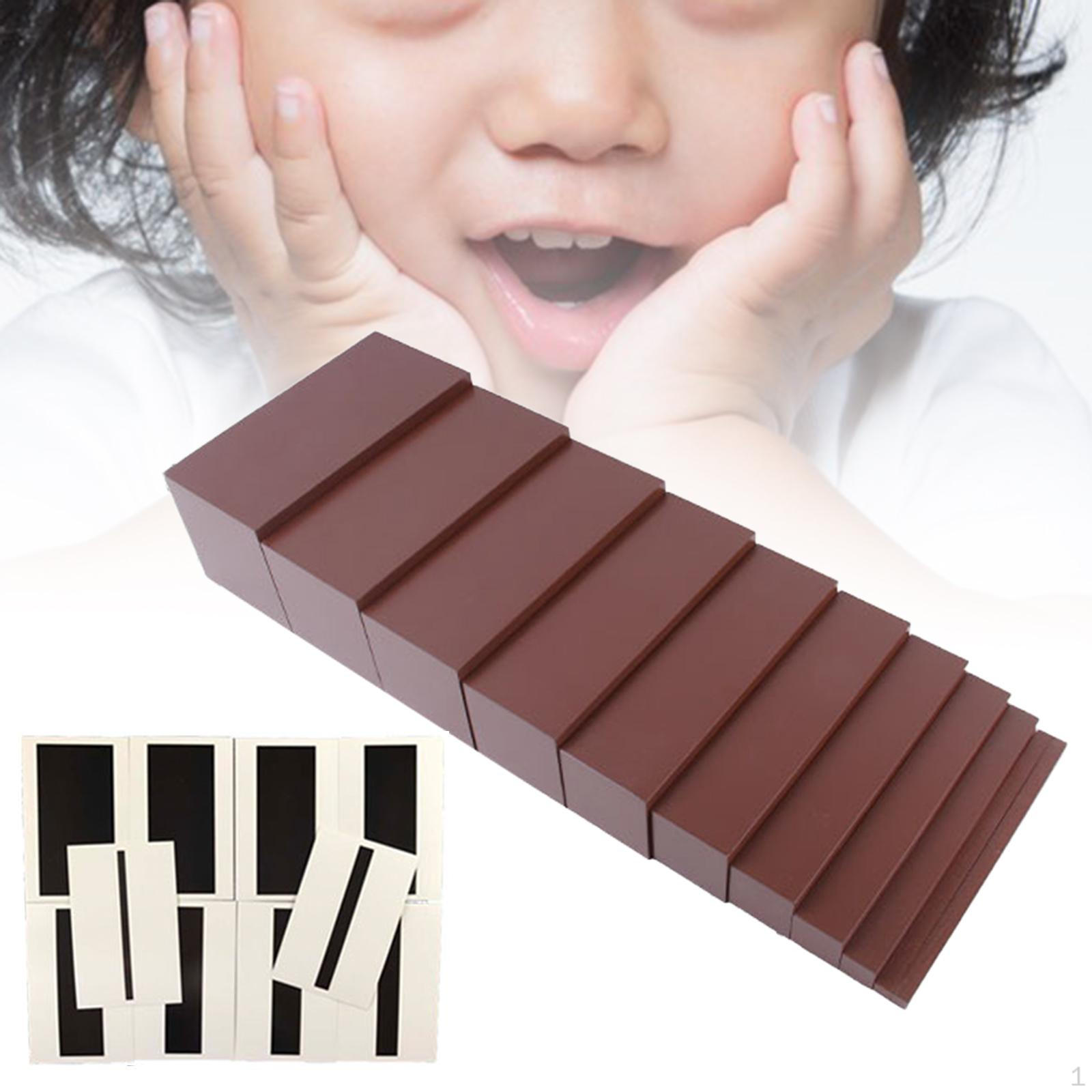 Montessori Brown Ladder Building Construction Toys, Development Small Stair Materials