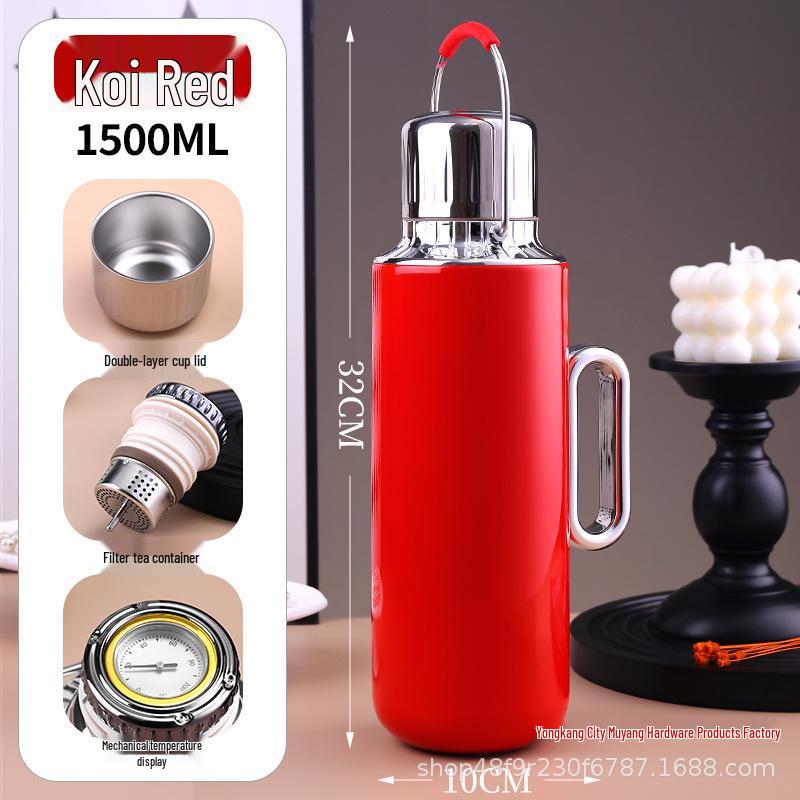 316 Stainless Steel Handle Vacuum Thermos Mug with Large Capacity and Tea Separator