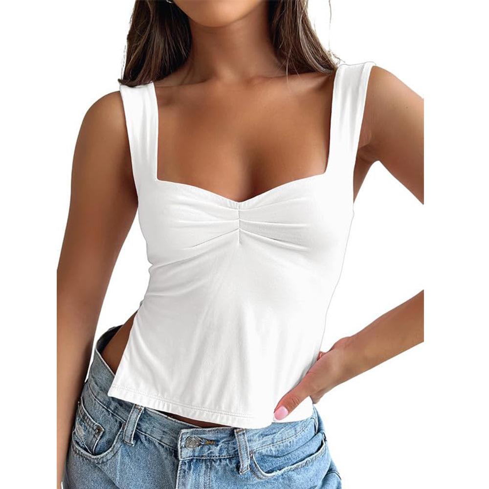 YYFS Dámská móda Ležérní Léto Jaro Jednobarevný potisk Halenky a košile bez rukávů