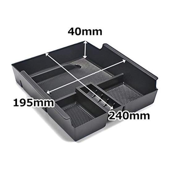 Wellvie 30 Series Console Tray Storage Box with Rubber Mat Center Box Storage Car Accessories Car Parts Custom Parts Alphard/Vellfire Anti-Slip