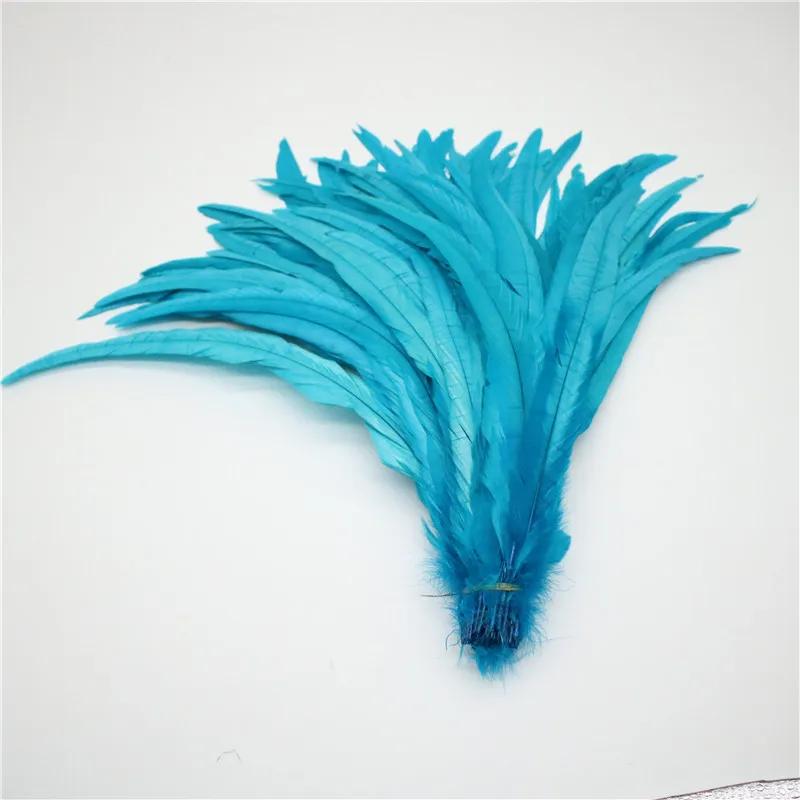 Beatiful 50Pcs Natural Cock Tail Feathers 25-40Cm / 10-16Inch Clothing Decoration Stage Performance Rooster Tail Feathers Plume