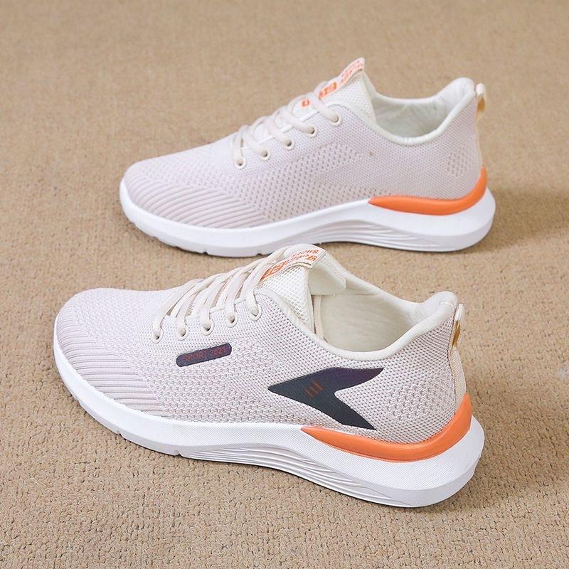 2025 New Cloth Shoes for Women Flying Woven Walking Shoes Soft Bottom Non-slip Sports Shoes Fashionable Running Shoes for Women