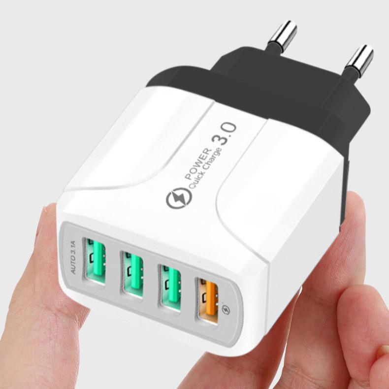 PD33W QC3.0 GaN Charger: 9V/12V, 65W, Multi-Port, European Standard, Fast Charging Adapter