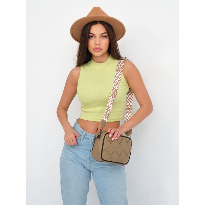 Äkta Läder Damväskor Tide Mode Enkel Axelremsväska Crossbody Huvudlager Nötskinn Liten Fyrkantig Väska
