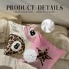 Trendy Funky Cheetah Pink Y2K Luck 8 Ball Pillow Covers 18x18 Set of 2,Cheetah Leopard Lover Gifts for Women,Coquette Preppy Pillow Covers for Girls