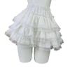 Sweet White Puffy Lace Ballet Skirt - Petite, High Waist, Elastic Waistband
