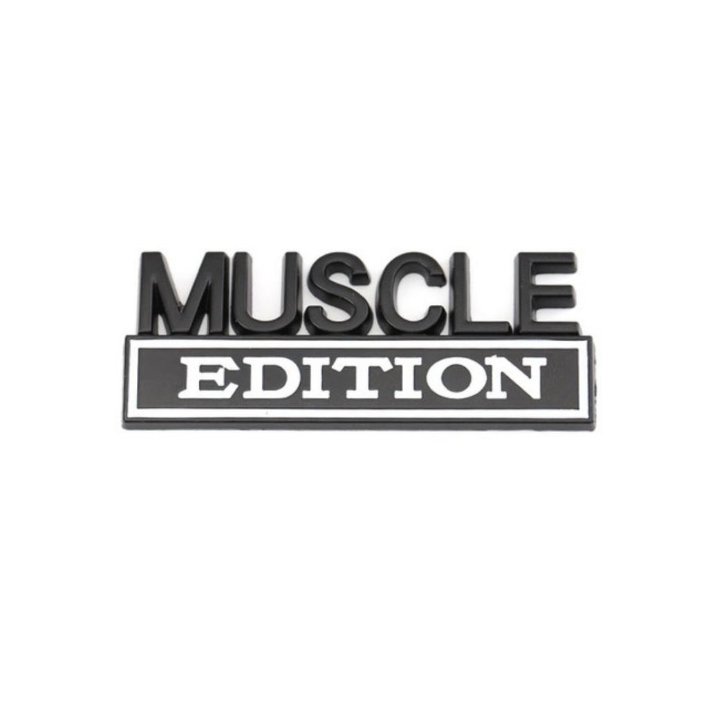 1Pc 3D Metal Muscle Edition Logo Car Front Grille Badge Side Fender Rear Trunk Emblem Sticker Decal