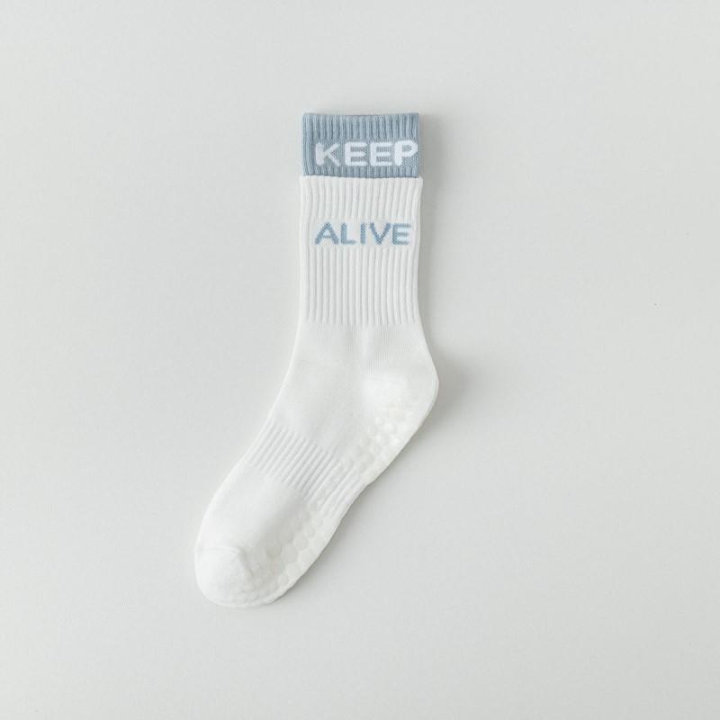 1/5 Pairs of Women's Socks Yoga Socks Stockings Sports Socks High Bounce Fitness High Tube Socks Non-slip Running Socks